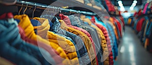 Sustainable Fashion Finds: Thrift Store Treasures Await. Concept Sustainable Fashion, Thrift Store
