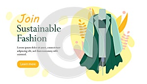 Sustainable fashion vector concept