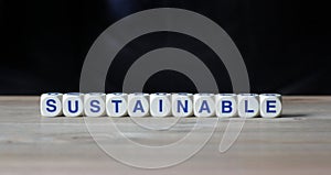 Sustainable future word cubes