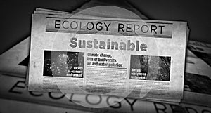 Sustainable green eco industry newspaper printing media