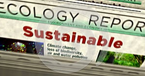 Sustainable green eco industry newspaper printing press