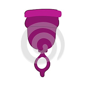 sustainable menstrual cup cartoon vector illustration photo