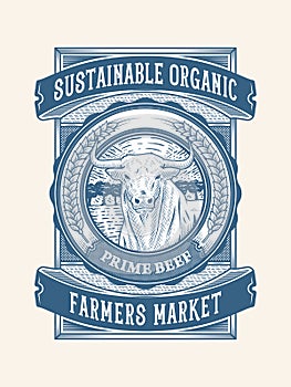 Sustainable organic beef farming packaging design 1