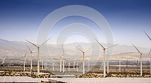 Sustainable power from wind Turbines, Palm Springs