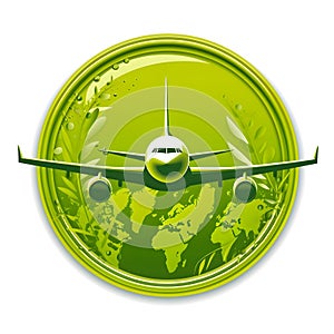 Sustainable Skies: Commercial Aircraft on a Green Planet Disc