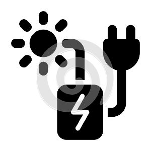 Solar Inverter, Solar Power Glyph Solid Icon