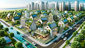 Sustainable Suburbia Eco-Friendly Neighborhood Pioneers Green Living with Solar Homes and Rainwater Systems