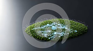 Sustainable technology concept with living circuit