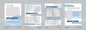 Sustainable transport blue blank brochure design