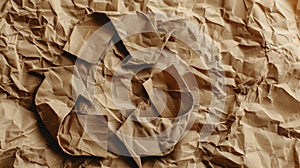 Sustainable Vision: Brown Paper With Recycle Symbol