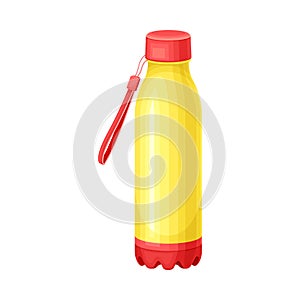 Sustainable Water Bottle as Everyday Reused Object Vector Illustration