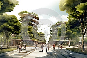 Sustanable urban design project, green architecture