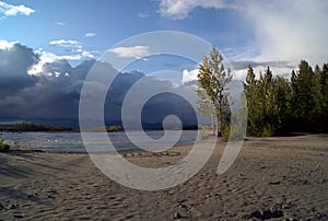 Sustina River in Alaska at Dusk