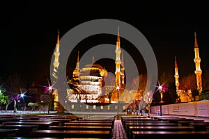 Sutlanahmet mosque at night