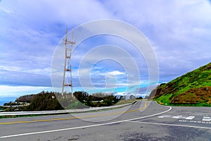 Sutro Tower view at Twin Peaks , San Francisco