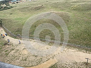 Sutton Hoo burial mounds from air