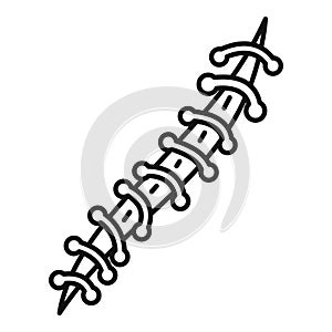 Suture icon, outline style