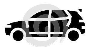 suv car glyph icon animation