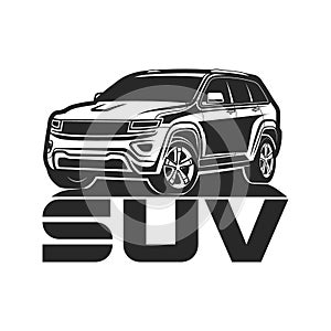 Suv car Icon logo design photo