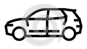 suv car line icon animation