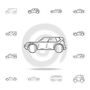 SUV car line icon. Detailed set of cars icons. Premium graphic design. One of the collection icons for websites, web design, mobil