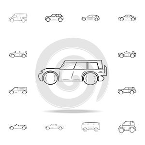 SUV car line icon. Detailed set of cars icons. Premium graphic design. One of the collection icons for websites, web design, mobil