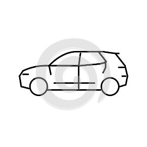suv car line icon vector illustration