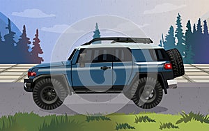 SUV car vector template design ,Side View