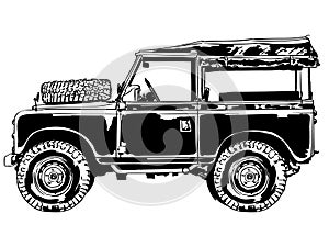 Suv jeep Vector, Eps, Logo, Icon, Silhouette Illustration by crafteroks for different uses. Visit my website at https://crafteroks