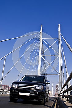 SUV on Nelson Mandela Bridge photo