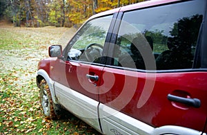 SUV off the road