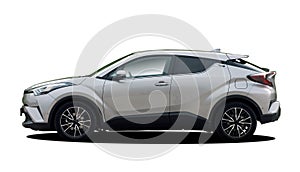 SUV standing on a white background, side view