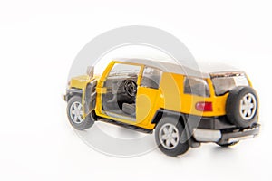 Suv yellow toy car toyota landcruiser