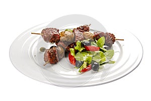 Suvlaki. A traditional Greek dish.