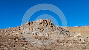 SUVs on the mountain plateau