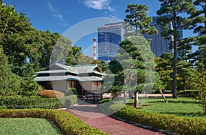 Suwa no Chaya teahouse on the Tokyo Imperial Palace ground. Tokyo. Japan