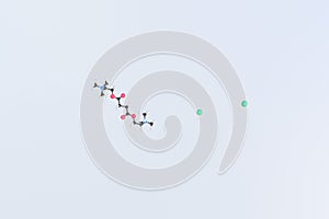 Suxamethonium chloride molecule, scientific molecular model, looping 3d animation photo