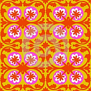 Suzani pattern with Uzbek and Kazakh motifs photo
