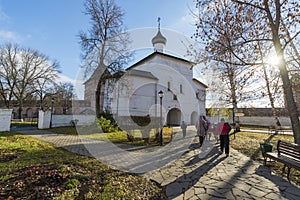 Suzdal, Russia -06.11.2015. Gate Church of the Annunciation at Suzdal was built 16th century. Golden Ring of Russia Travel