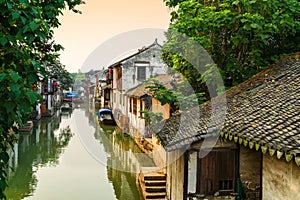 Suzhou ancient town night view