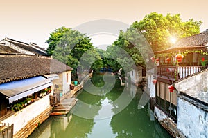 Suzhou ancient town night view