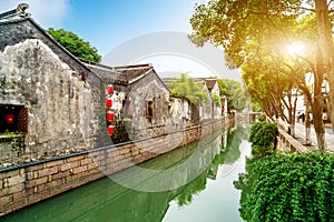 Suzhou ancient town night view