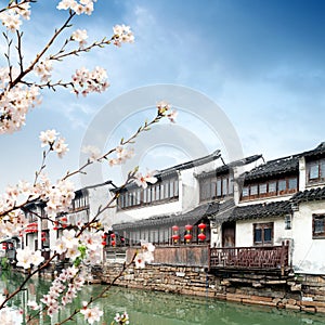 Suzhou ancient town night view