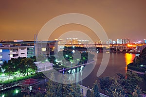 Suzhou city night landscape