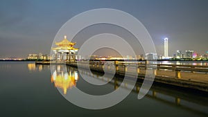 Suzhou cityscape night, Jiangsu, China