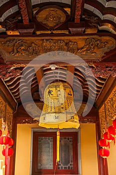 Suzhou Hanshan Temple Puming tower overlooking the temple