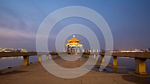 Suzhou Jinji Lake night, Jiangsu, China