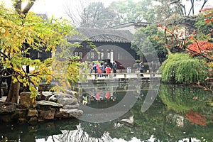 SuZhou liuyuan garden at autumn