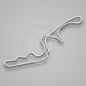 Suzuka Circuit for motorsport and autosport. Template for your design