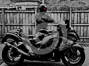 Suzuki hayabusa 1300 gsx1300r  motorcycle motobike black